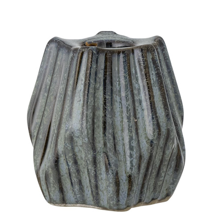 Hadya Candle Holder, Blue, Stoneware
