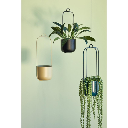 Wisząca doniczka Hübsch LOTUS niebieska (zestaw 2)