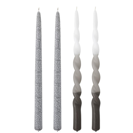 Frost Candle, Grey, Parafin