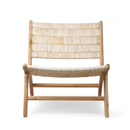 Abaca/teak lounge chair