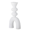 Syra Candle Holder, White, Polyresin