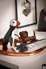 Wooden decoration KAY BOJESEN Puffin black and white