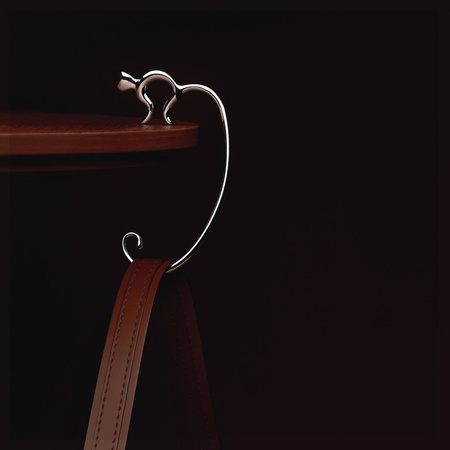 ALESSI Minou Silver Bag Table Hook