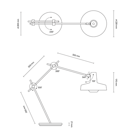 Lampa stołowa Grupa Arigato Table biała
