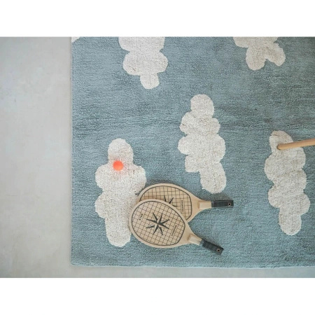 Dywan bawełniany Lorena Canals CLOUDS niebieski 160 x 120 cm