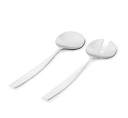 ALESSI Dressed silver salad cutlery