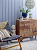 BLOOMINGVILLE LUI blue flowerpot