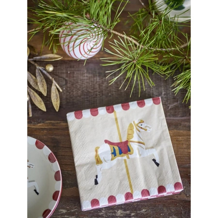 Merry-go-round Napkin, Grey, FSC®Mix, Paper