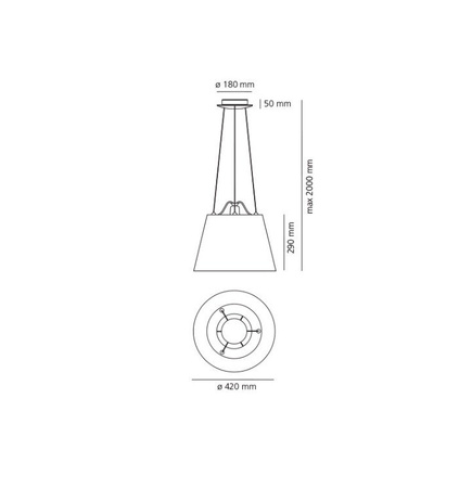 Lampa wisząca Artemide Tolomeo Mega 42 cm czarna