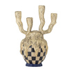 Medusa Candle Holder, Gold, Polyresin