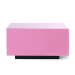Mirror block table pink L