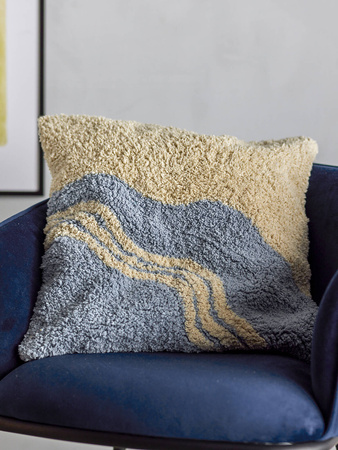 BLOOMINGVILLE MIST blue pillow
