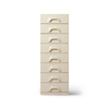 Chest of 8 drawers, cream