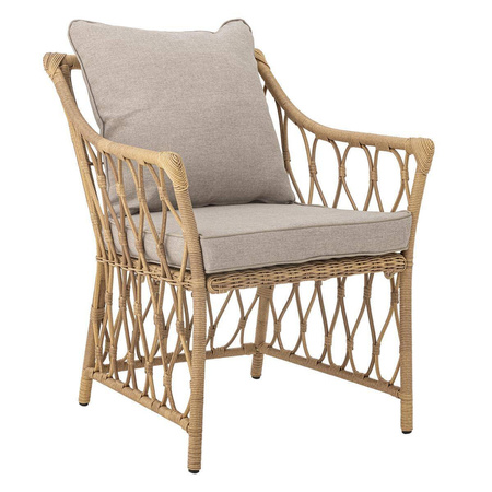 Belluce Lounge Chair w/Stool, Nature, Polyrattan