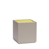 Vault Side Table/Storage Box Grey/Yellow