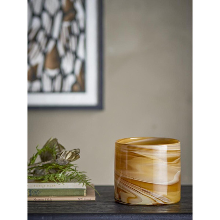 Sylas Votive, Orange, Glass