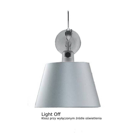 Lampa ścienna Artemide Tolomeo Parete 24 cm perłowa