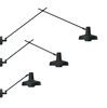 Lampa ścienna Grupa Arigato Short czarna