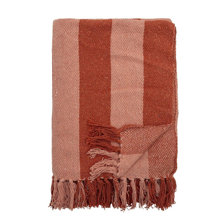Frello Throw, Orange, Recycled Cotton