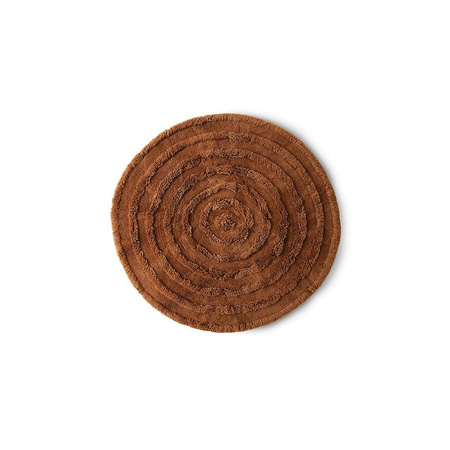 Round woolen rug mahogany (150x150cm)