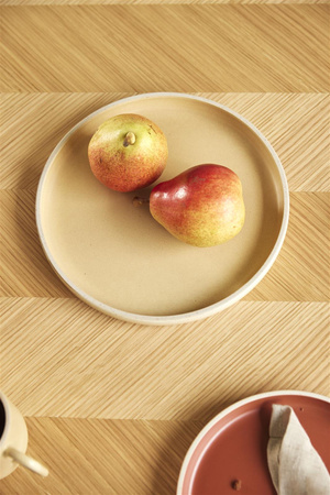 HÜBSCH HERRINGBONE natural dining table