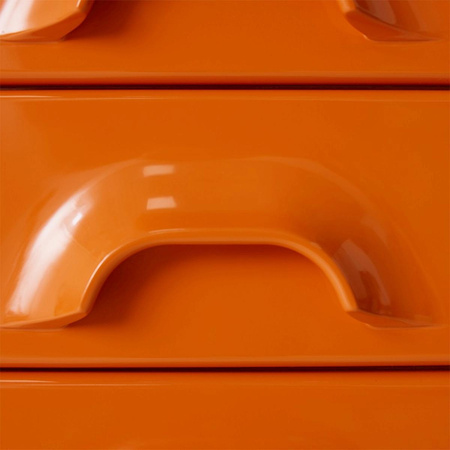 Chest of 8 drawers, tangerine