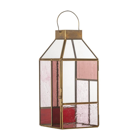 Drew Lantern, Rose, Glass