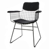 Wire armchair comfort kit dark grey