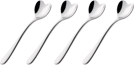 ALESSI Silver Heart Espresso Spoon Set