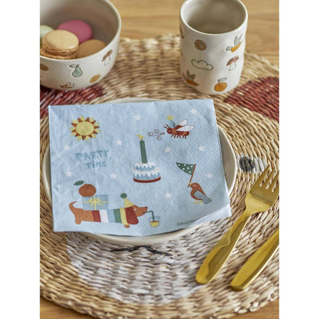 Charlie Napkin, Blue, FSC® Mix, Papier