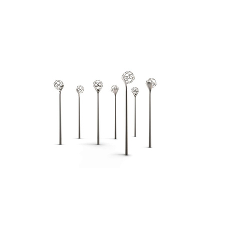 Honey spoon ALESSI Acacia silver