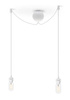 Double suspension for UMAGE CANNONBALL CLUSTER lamps white
