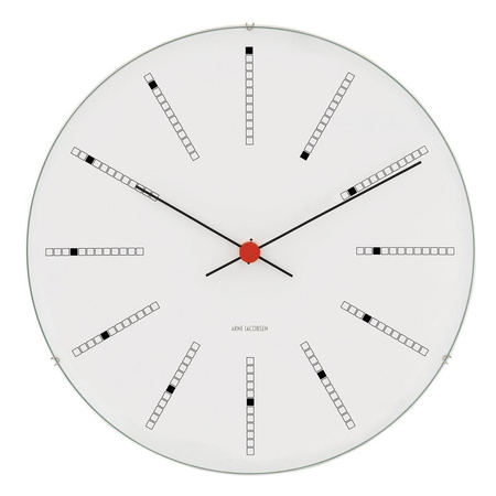 Bankers Wall clock Ø48 cm white/black/red