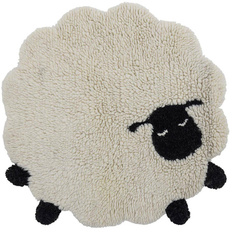 Dolly Rug, White, Wool