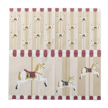 Merry-go-round Napkin, Grey, FSC®Mix, Paper