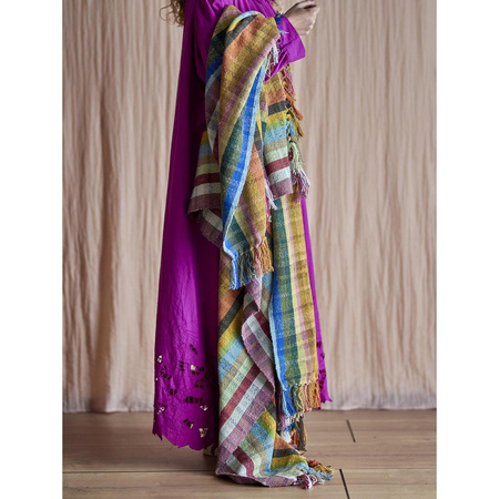 Elmy Throw, Orange, Recycled Cotton