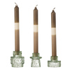 Delphia Candle Holder, Green, Glass