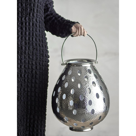 Maika Lantern, Silver, Aluminum