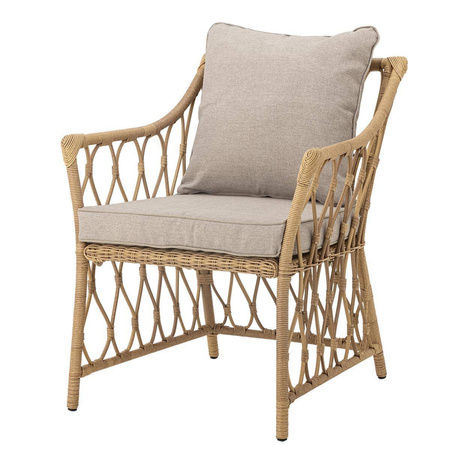 Belluce Lounge Chair w/Stool, Nature, Polyrattan