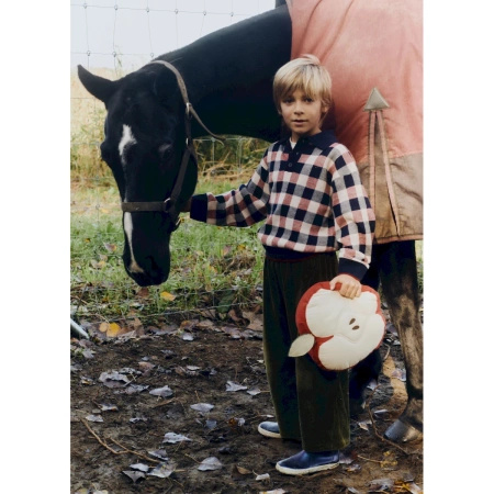 Poduszka Lorena Canals FARM beżowo czerwona