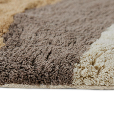 Bath mat natural waves (120x120cm)