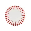 Porcelanowy talerz ALESSI DELIGHT biało czerwona