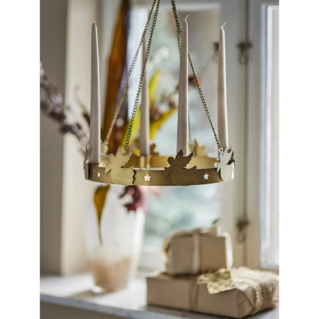 Świecznik adwentowy Bloomingville ELMIR złoty