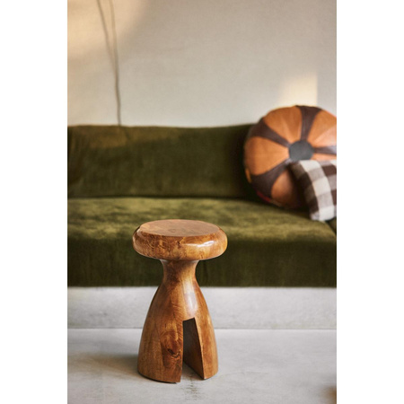 Stołek HKLIVING WOODEN brązowy