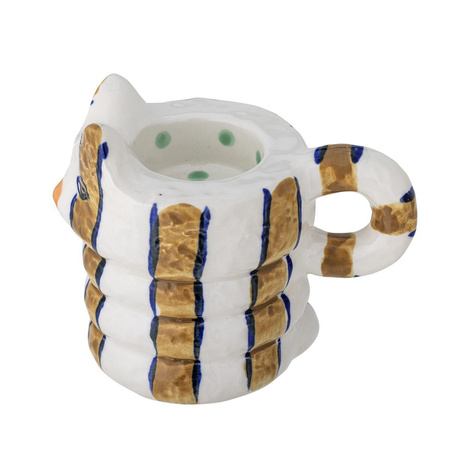 Caty Candle Holder, Brown, Stoneware