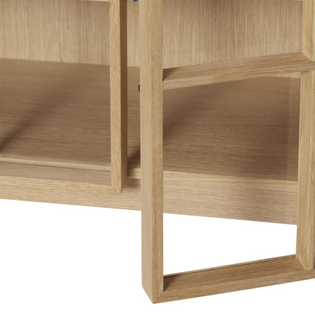Wide HÜBSCH SHOJI cabinet, transparent and natural