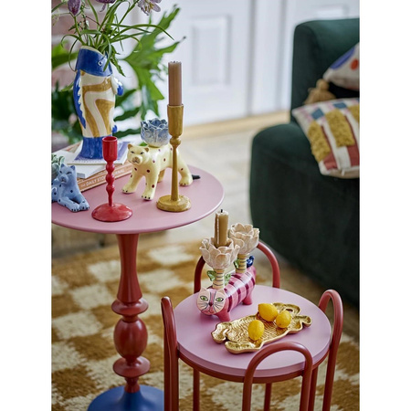 Whimsica Side Table, Red, Metal