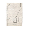 Hand woven cotton rug cream/charcoal (200x300)