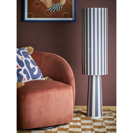 Emmie Floor Lamp, Blue, Polyester