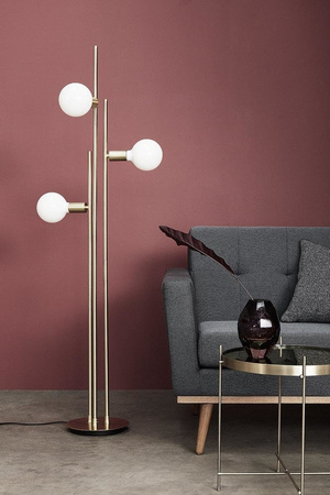 Lampa podłogowa Hűbsch z żarówką mosiężna